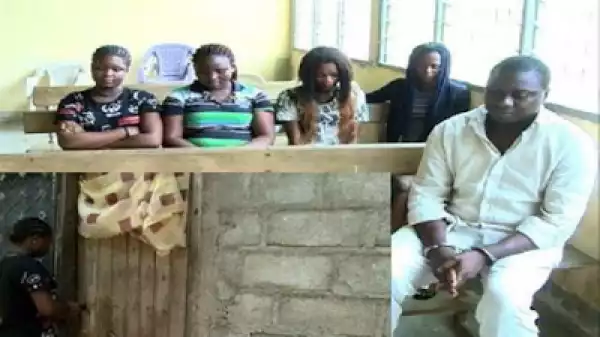 Photo: Cameroon police foils plot by notorious trafficker to send 4 Nigerian girls to Russia to work as prostitutes